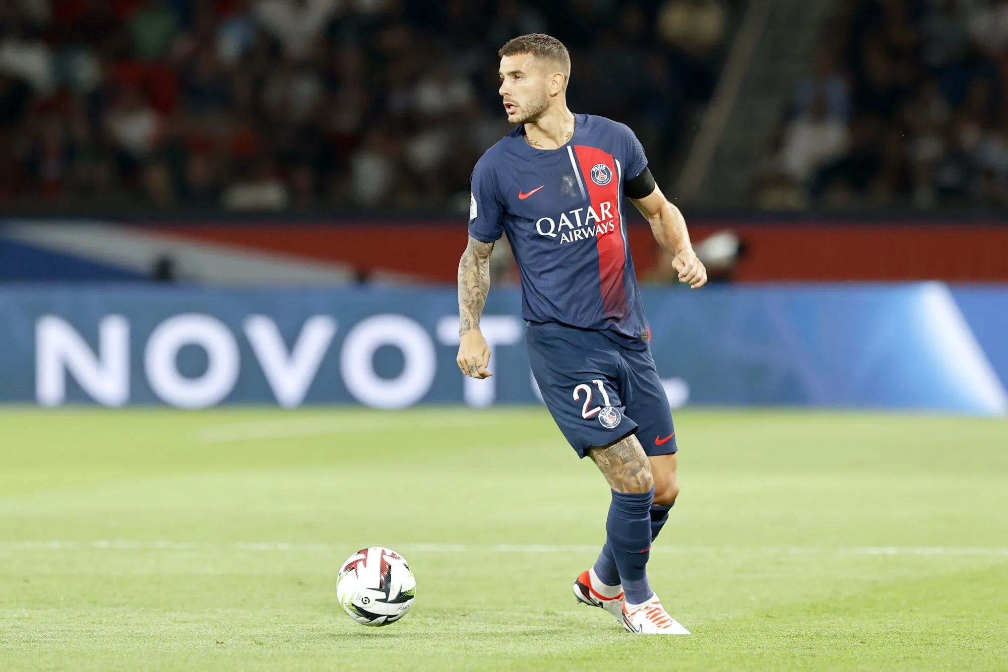 21 Lucas HERNANDEZ (psg) during the Ligue 1 Uber Eats match between Paris Saint-Germain Football Club and Olympique Gymnaste Club Nice at Parc des Princes  on September 15, 2023 in Paris, France. (Photo by Loic Baratoux/FEP/Icon Sport)