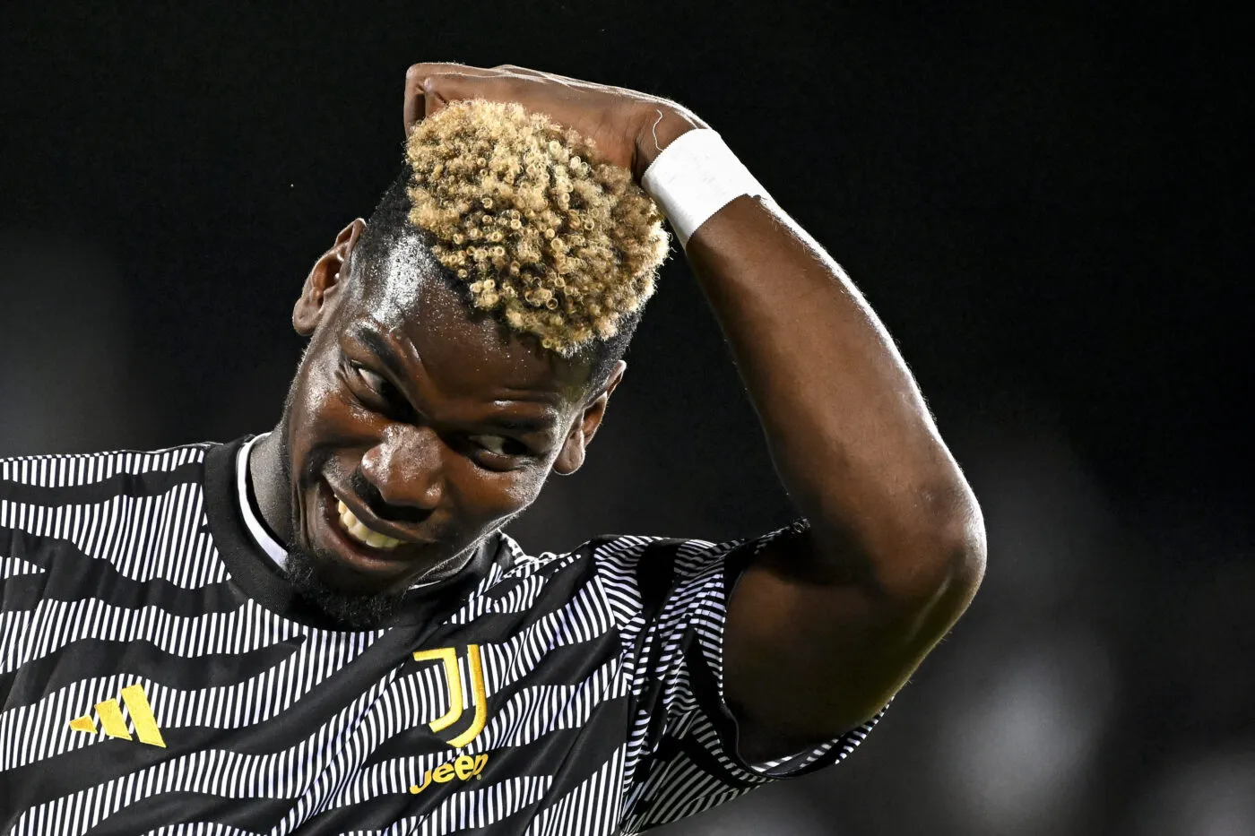 Paul Pogba of Juventus FC warms up during the Serie A football match between Empoli FC and Juventus FC at Carlo Castellani stadium in Empoli (Italy), September 3rd, 2023./Sipa USA No Sales in Italy - Photo by Icon sport