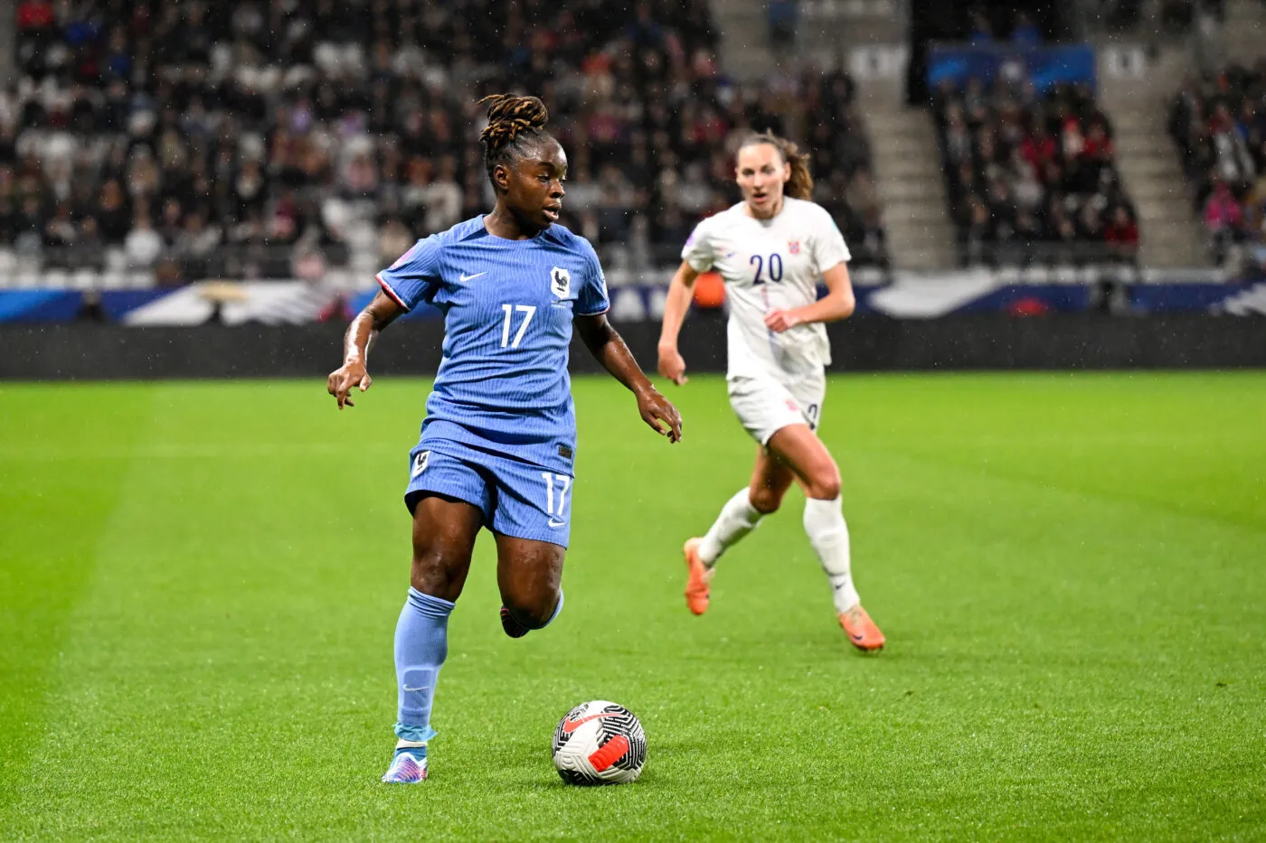 17 Sandy BALTIMORE (fra) during the UEFA Womens Nations League match between France and Norway at Stade Auguste Delaune on October 31, 2023 in Reims, France. (Photo by Anthony Bibard/FEP/Icon Sport)