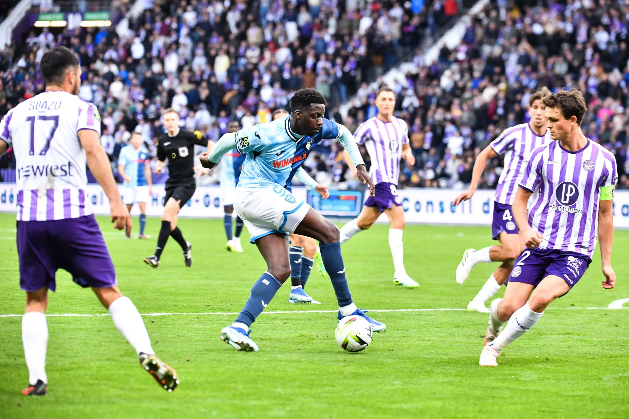 Mohamed Bayo face à Toulouse. (Photo by Sandra Ruhaut/Icon Sport)
