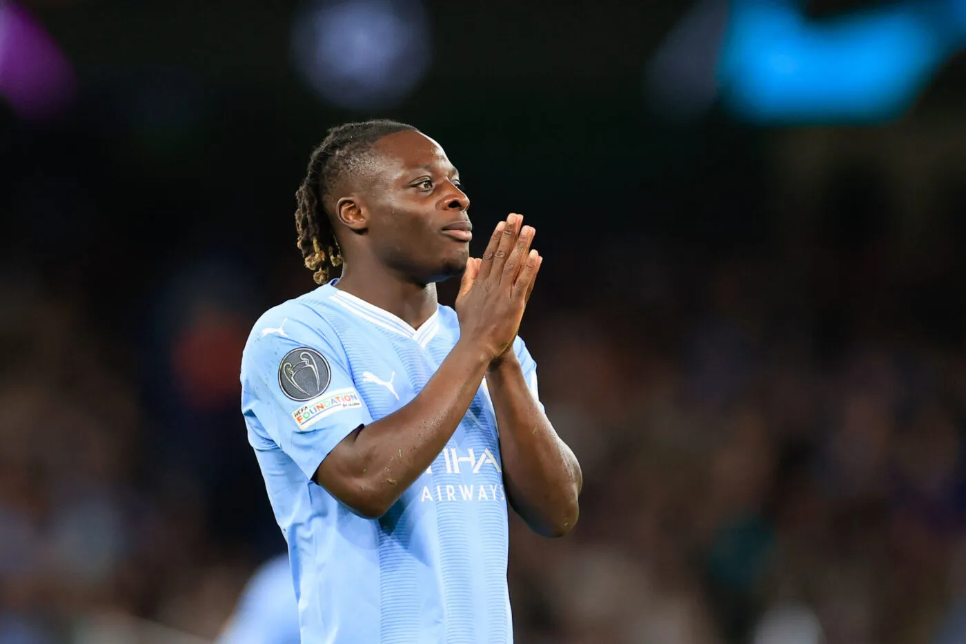 Jeremy Doku #11 of Manchester City during the UEFA Champions League match Manchester City vs Red Star Belgrade at Etihad Stadium, Manchester, United Kingdom, 19th September 2023 (Photo by Conor Molloy/News Images) in Manchester, United Kingdom on 9/19/2023. (Photo by Conor Molloy/News Images/Sipa USA) - Photo by Icon sport