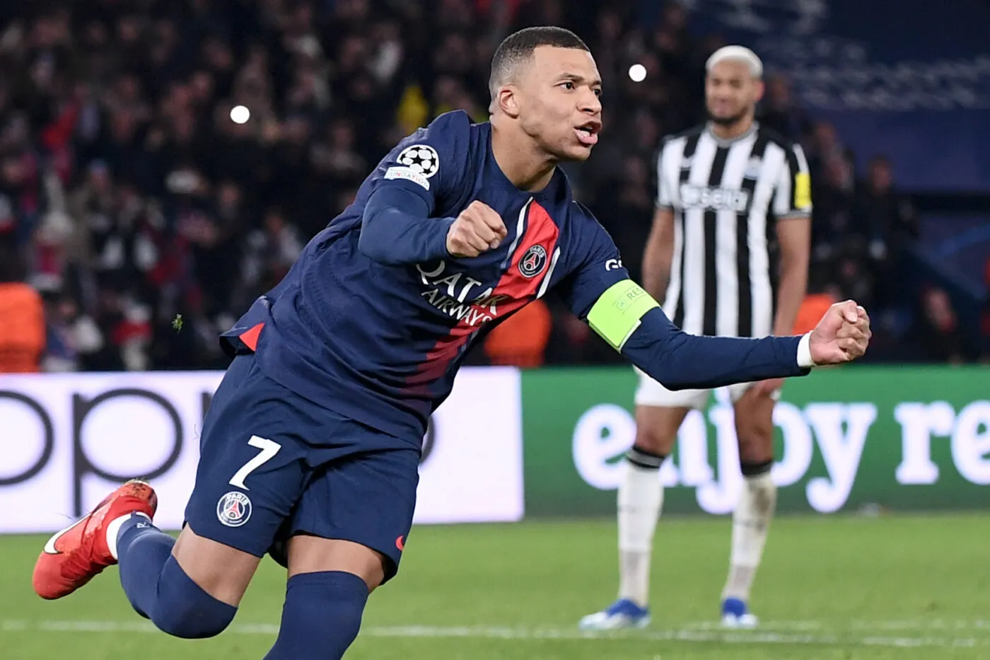 07 Kylian MBAPPE (psg) during the UEFA Champions League Group F match between Paris Saint-Germain and Newcastle United Football Club at Parc des Princes on November 28, 2023 in Paris, France. (Photo by Philippe Lecoeur/FEP/Icon Sport)