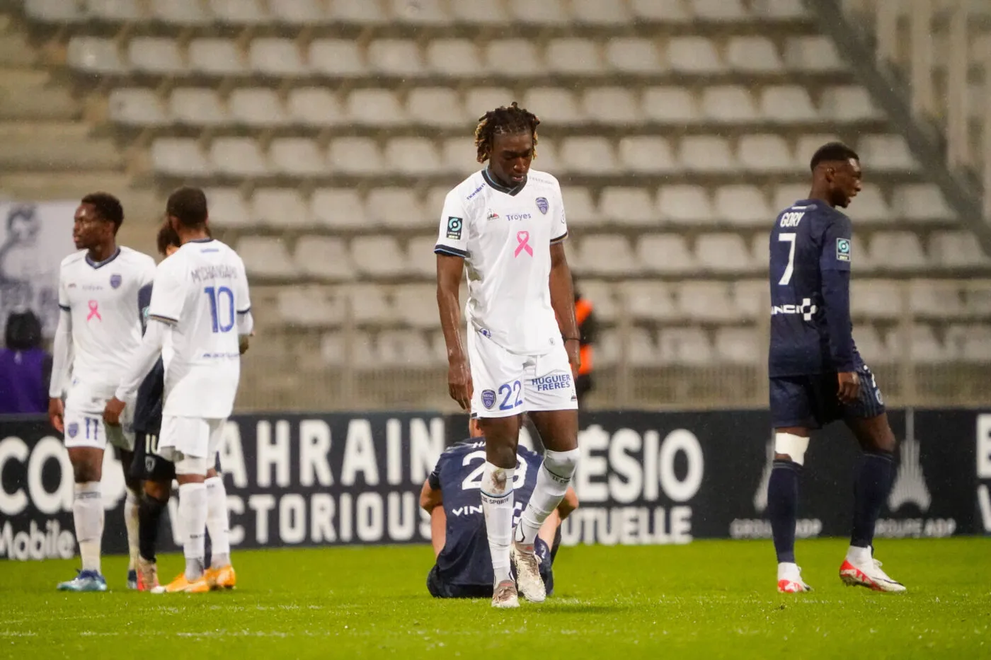 Banhie ZOUKROU of Troyes during the match between Paris FC and ESTAC Troyes at Stade Pierre Charlety on October 28, 2023 in Paris, France. (Photo by Emma da Silva/Icon Sport)