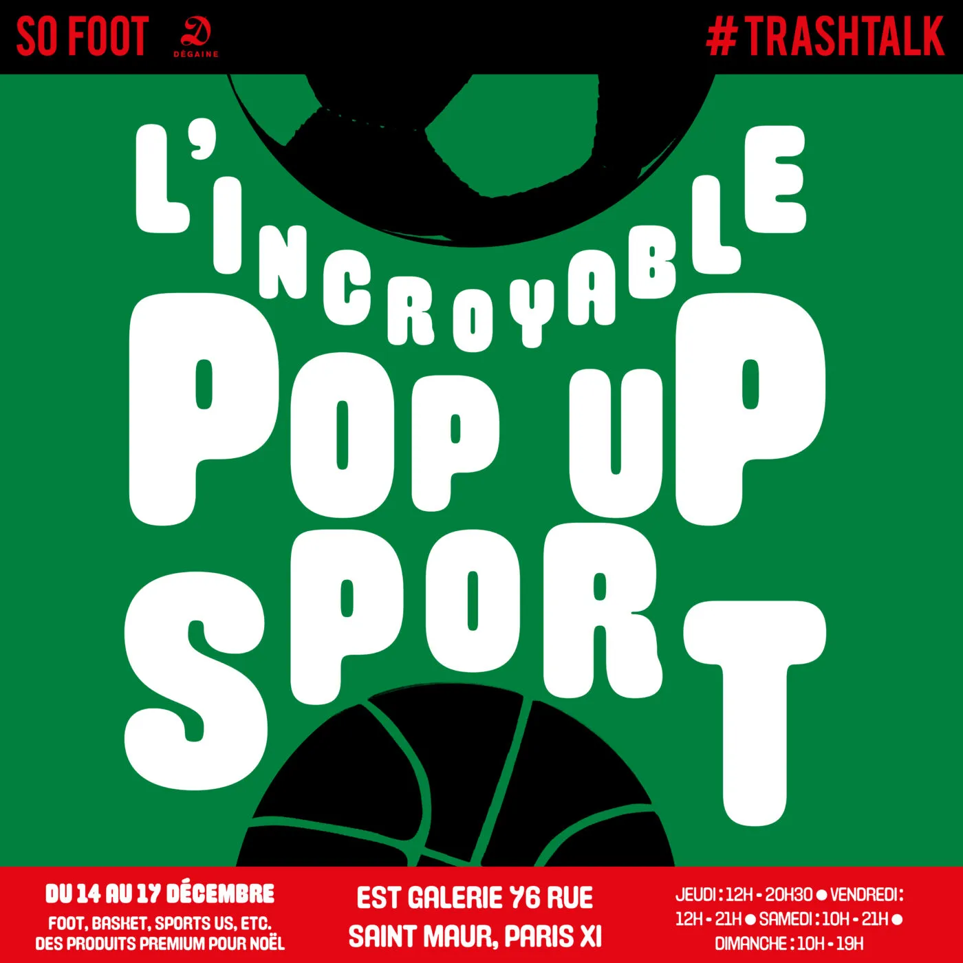 Notre Incroyable Pop-Up Sport est ouvert jusqu'à ce soir !