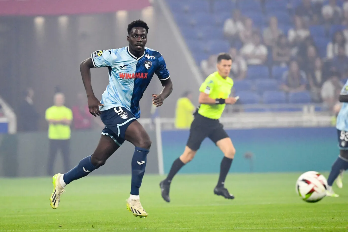 09 Mohamed BAYO (hac) during the Ligue 1 Uber Eats match between Olympique Lyonnais and Havre Athletic Club at Groupama Stadium on September 17, 2023 in Lyon, France. (Photo by Christophe Saidi/FEP/Icon Sport)