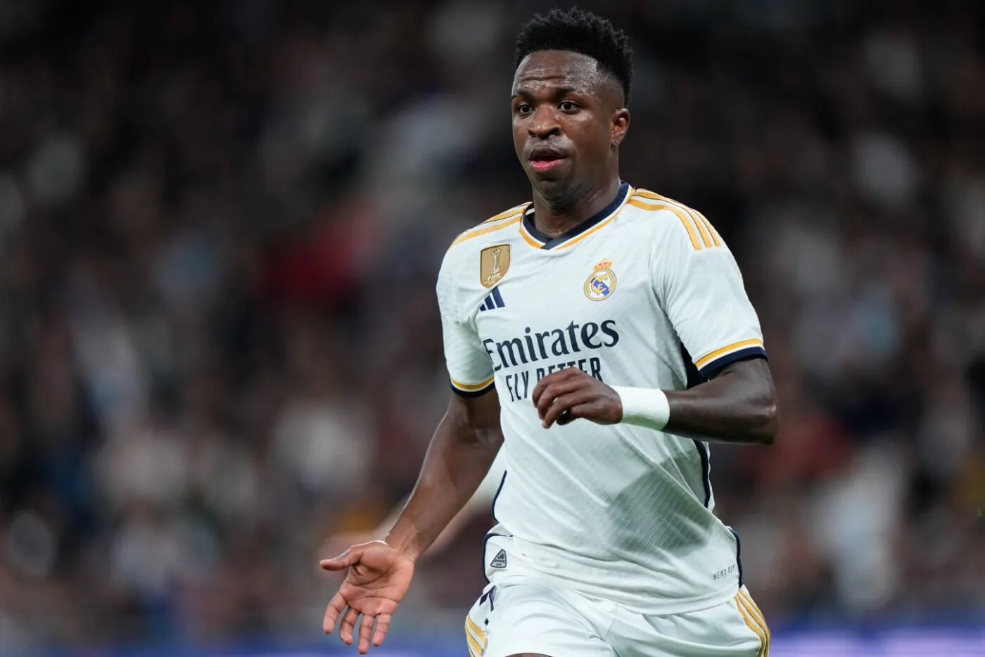 Vinicius Junior of Real Madrid CF during the La Liga match between Real Madrid and Valencia CF played at Santiago Bernabeu Stadium on November 11, 2023 in Madrid, Spain. (Photo by Cesar Cebolla / Pressinphoto / Icon Sport) - Photo by Icon sport