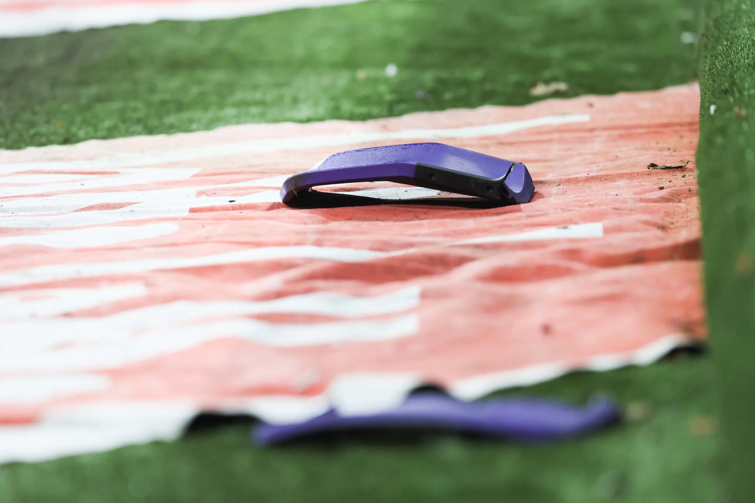 Illustration picture shows broken seats on the pitch during a Croky Cup 1/8 final match between RSC Anderlecht and Standard de Liege, in Brussels, Thursday 07 December 2023. BELGA PHOTO BRUNO FAHY &#8211; Photo by Icon sport