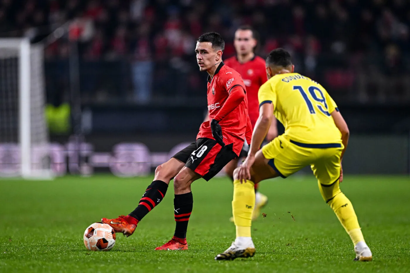 Enzo LE FEE of Rennes during the UEFA Europa League groupe F match between Stade Rennais Football Club and Villarreal Club de Futbol at Roazhon Park on December 14, 2023 in Rennes, France. (Photo by Baptiste Fernandez/Icon Sport)
