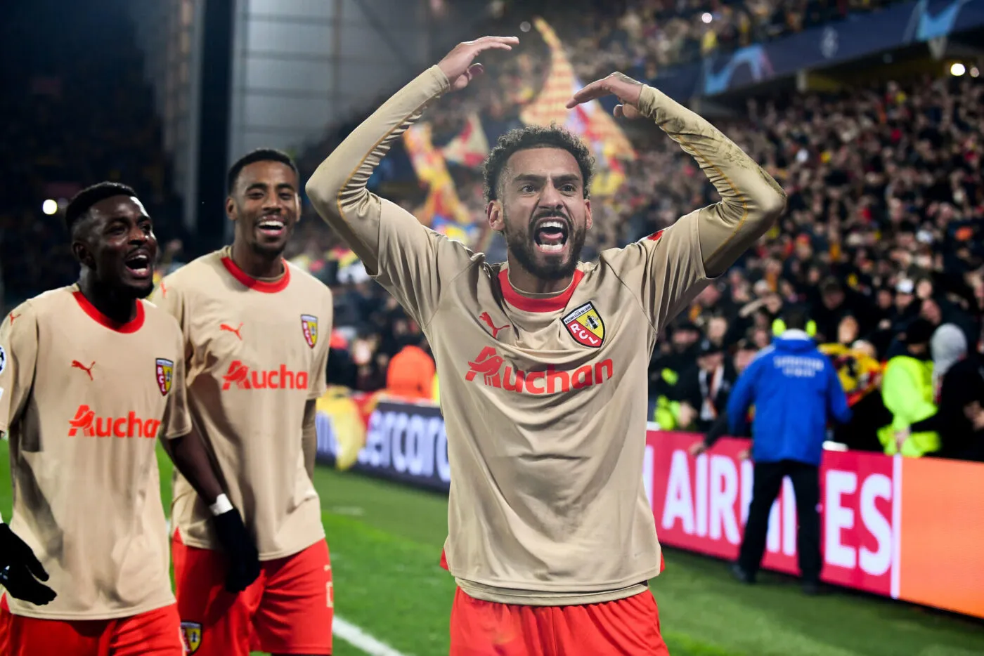 11 Angelo FULGINI (rcl) during the UEFA Champions League Group B match between Racing Club de Lens and Sevilla Futbol Club at Stade Bollaert-Delelis on December 12, 2023 in Lens, France. (Photo by Philippe Lecoeur/FEP/Icon Sport)