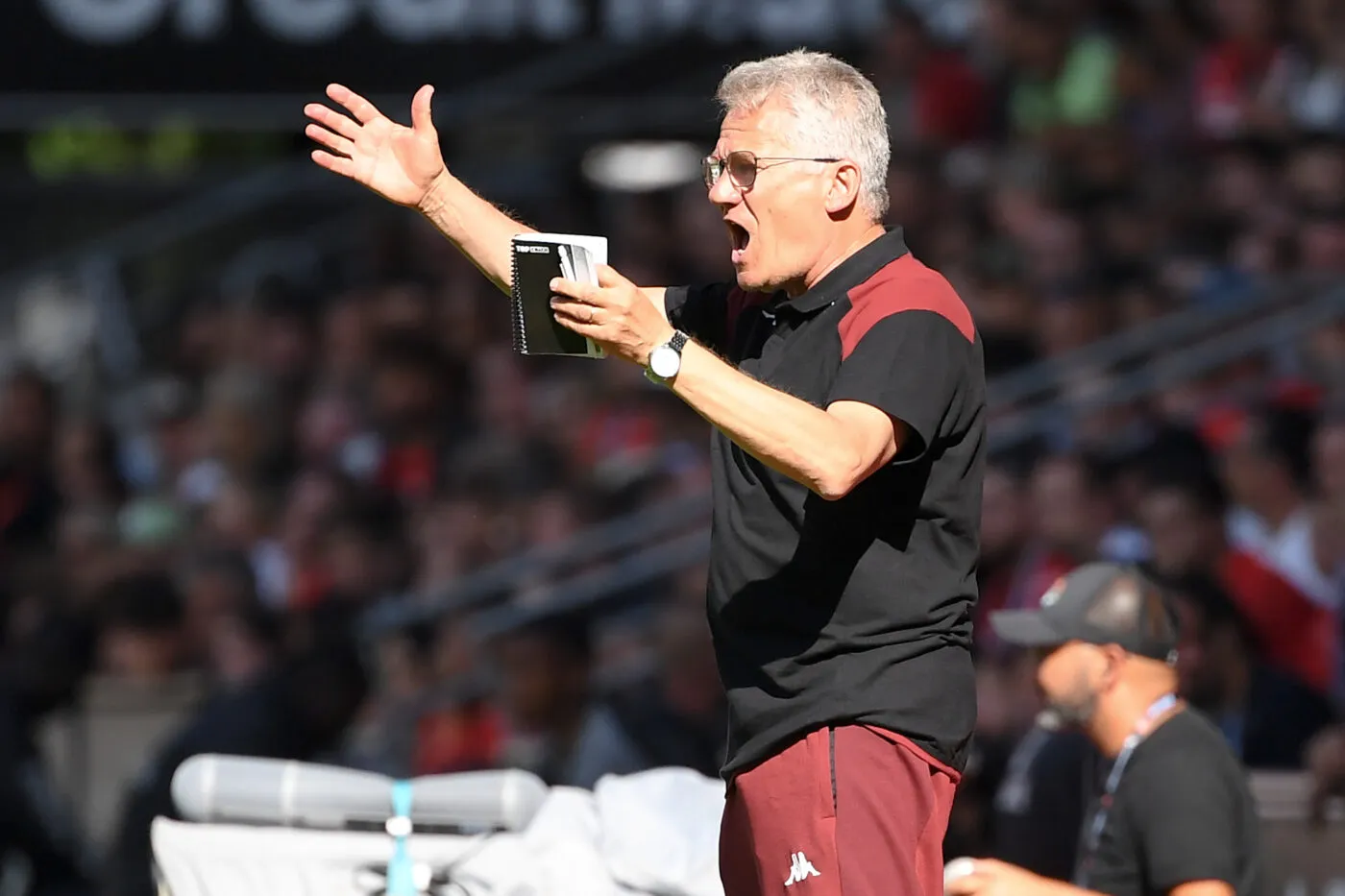 Laszlo BOLONI (Entraineur Metz FCM) during the Ligue 1 Uber Eats match between Rennes and Metz at Roazhon Park on August 13, 2023 in Rennes, France. (Photo by Christophe Saidi/FEP/Icon Sport)