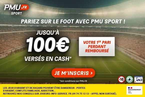 Bonus PMU Sport : 100€ offerts en CASH !