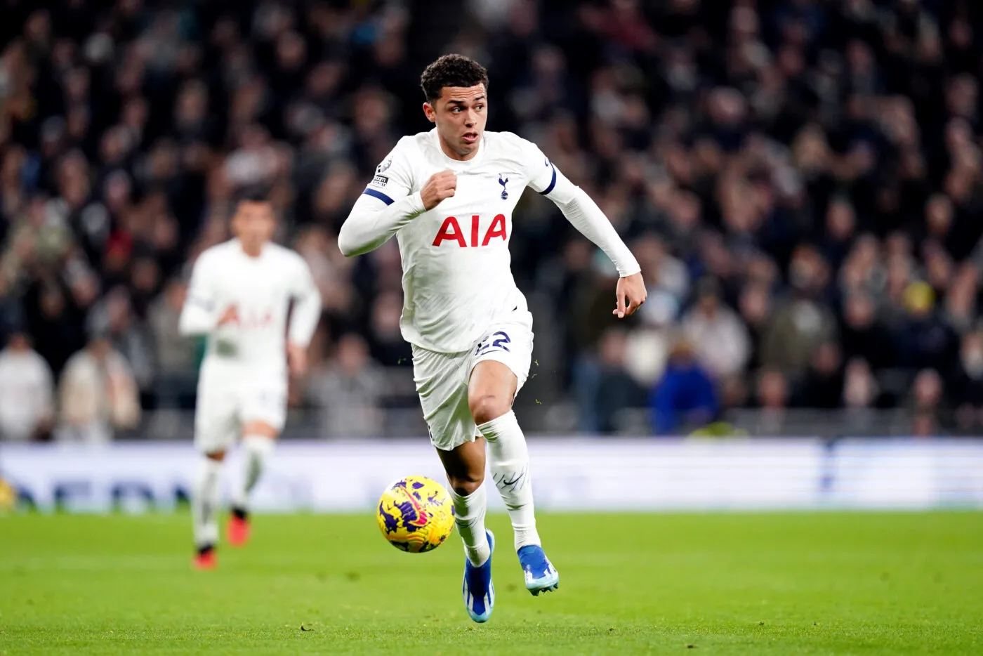 Tottenham Hotspur's Brennan Johnson during the Premier League match at the Tottenham Hotspur Stadium, London. Picture date: Sunday December 10, 2023. - Photo by Icon sport