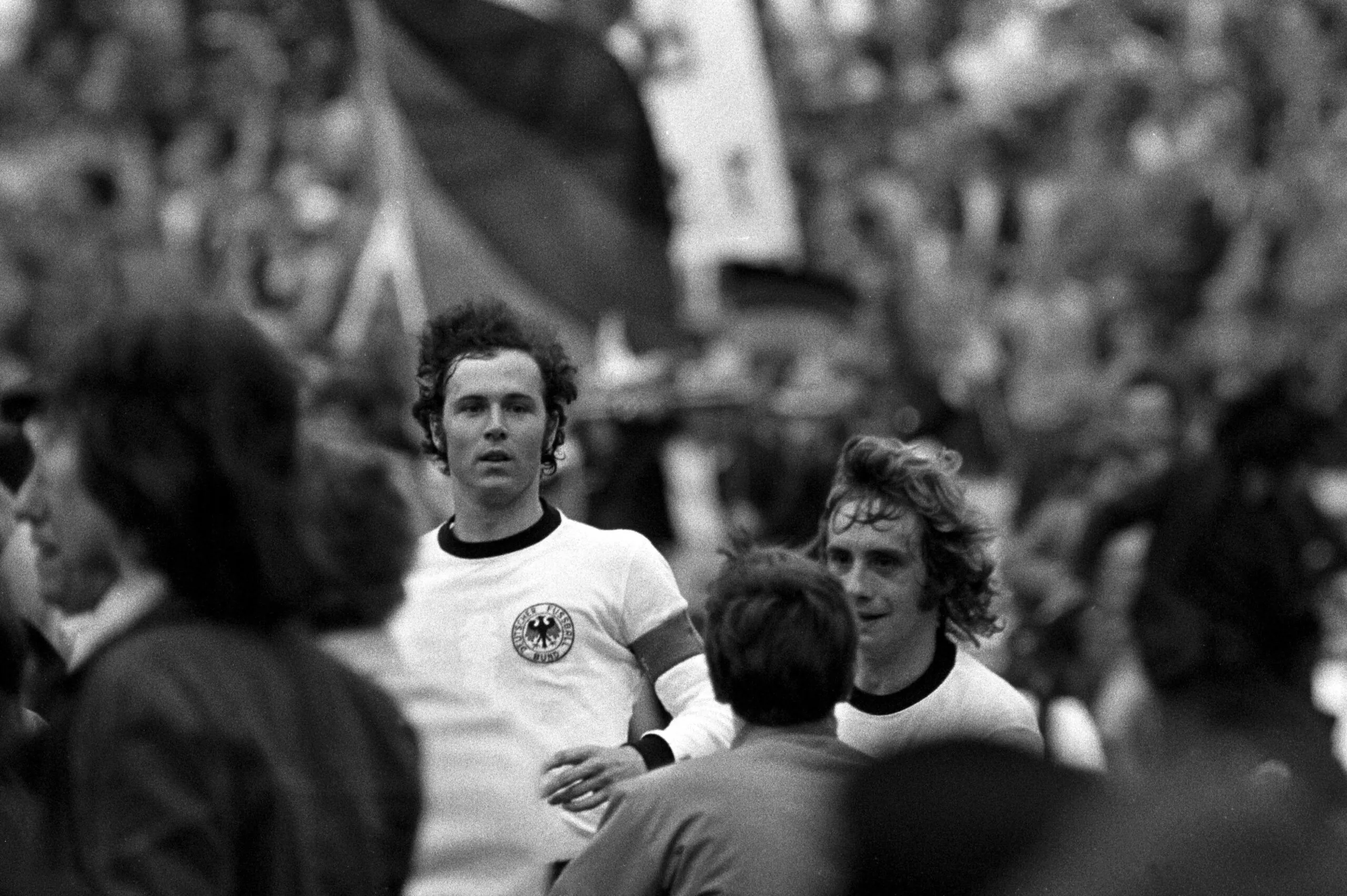 Franz Beckenbauer lors de la finale de l&rsquo;Euro 1972 à Bruxelles.