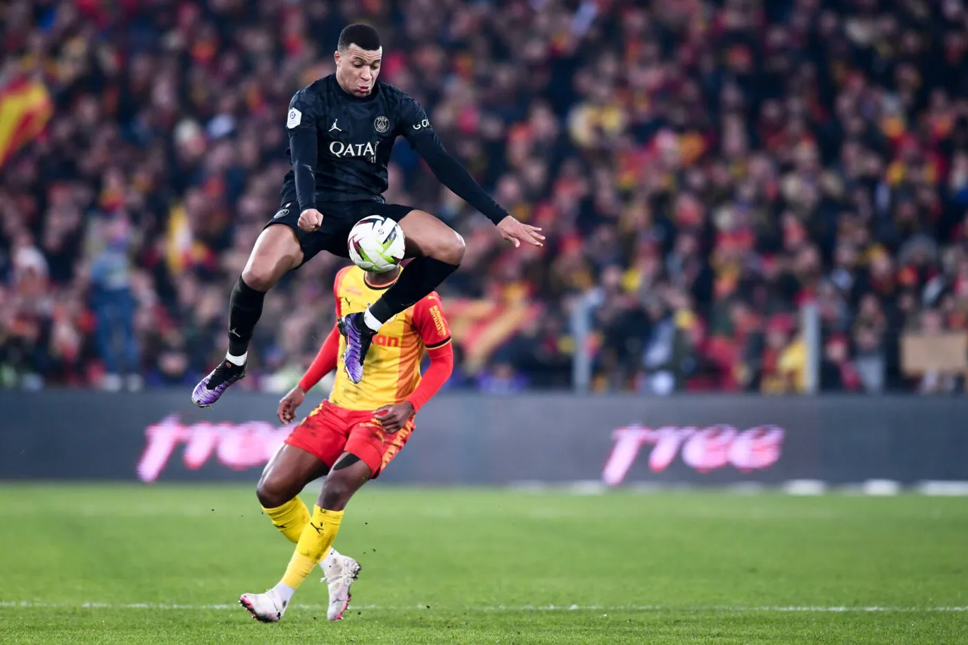 07 Kylian MBAPPE (psg) during the Ligue 1 Uber Eats match between RC Lens and Paris Saint-Germain at Stade Bollaert-Delelis on January 14, 2024 in Lens, France. (Photo by Philippe Lecoeur/FEP/Icon Sport)