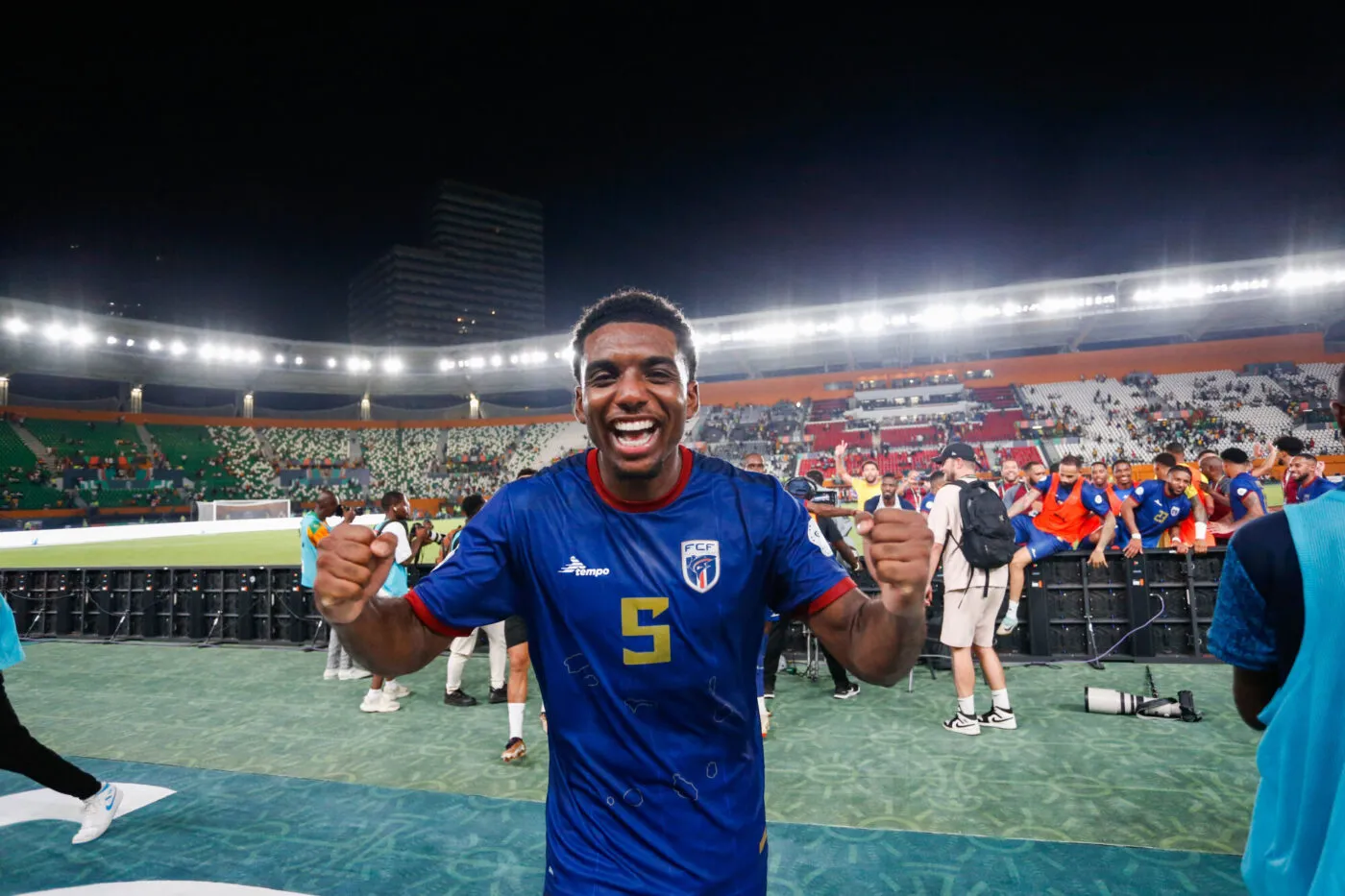 Logan Costa of Cape Verde during the Africa Nations Cup 2024 match between Ghana and Cape Verde on January 14, 2023 at Le Felicia stadium in Abidjan, Ivory Coast.