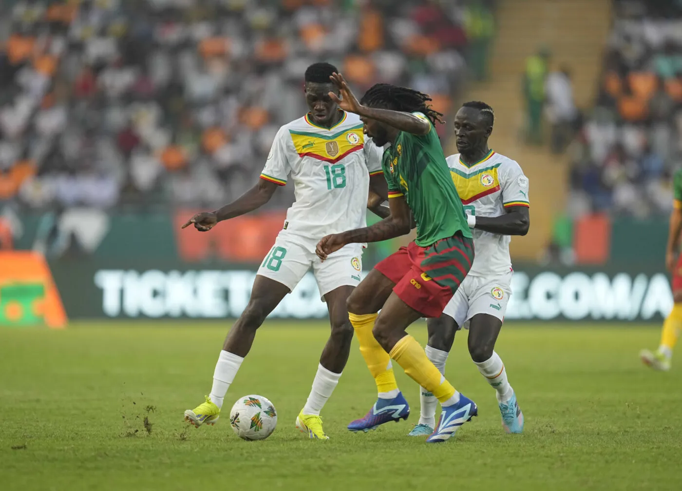 1 19, 2024. LIVE images from Group C African Cup of Nation 2023 game between Senegal vs Cameroon, Stade Charles Konan Banny, Yamoussoukro, . Kim Price/CSM/Sipa USA (Credit Image: © Kim Price/Cal Sport Media/Sipa USA)   - Photo by Icon Sport