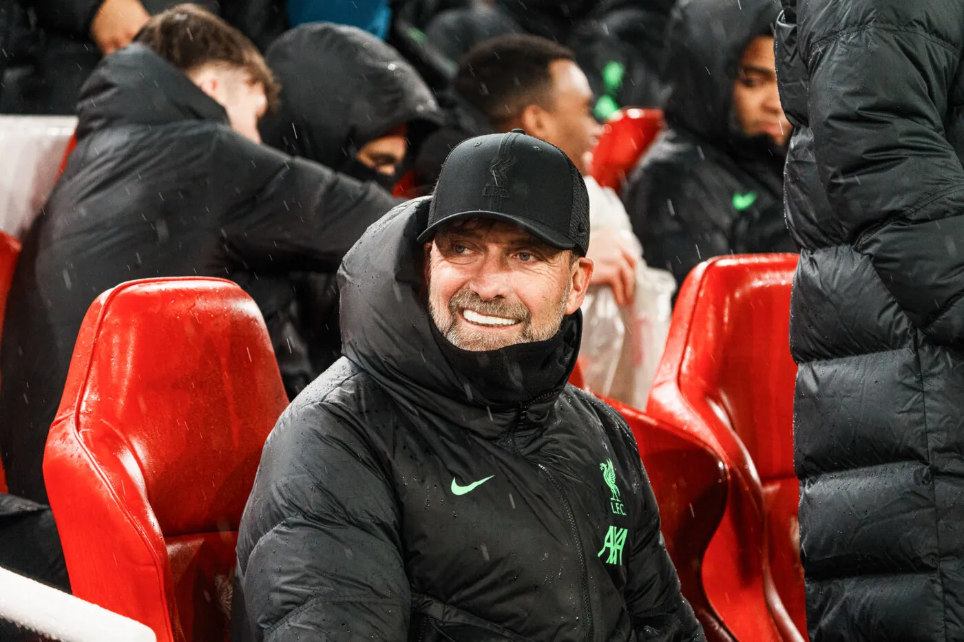 LIVERPOOL, ENGLAND - JANUARY 01:   Jurgen Klopp during the Premier League match between Liverpool FC and Newcastle United at Anfield on January 01, 2024 in Liverpool, England. Photo by Icon Sport