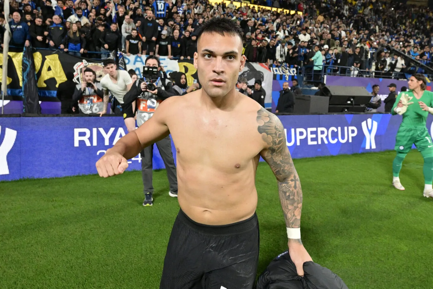 Foto Alfredo Falcone/LaPresse 19 Gennaio 2024 - Riad, Arabia Saudita - sport, calcio - EA SPORTS FC Supercoppa italiana 2023/2024 semifinale - Inter vs Lazio - Stadio Università Re Saud