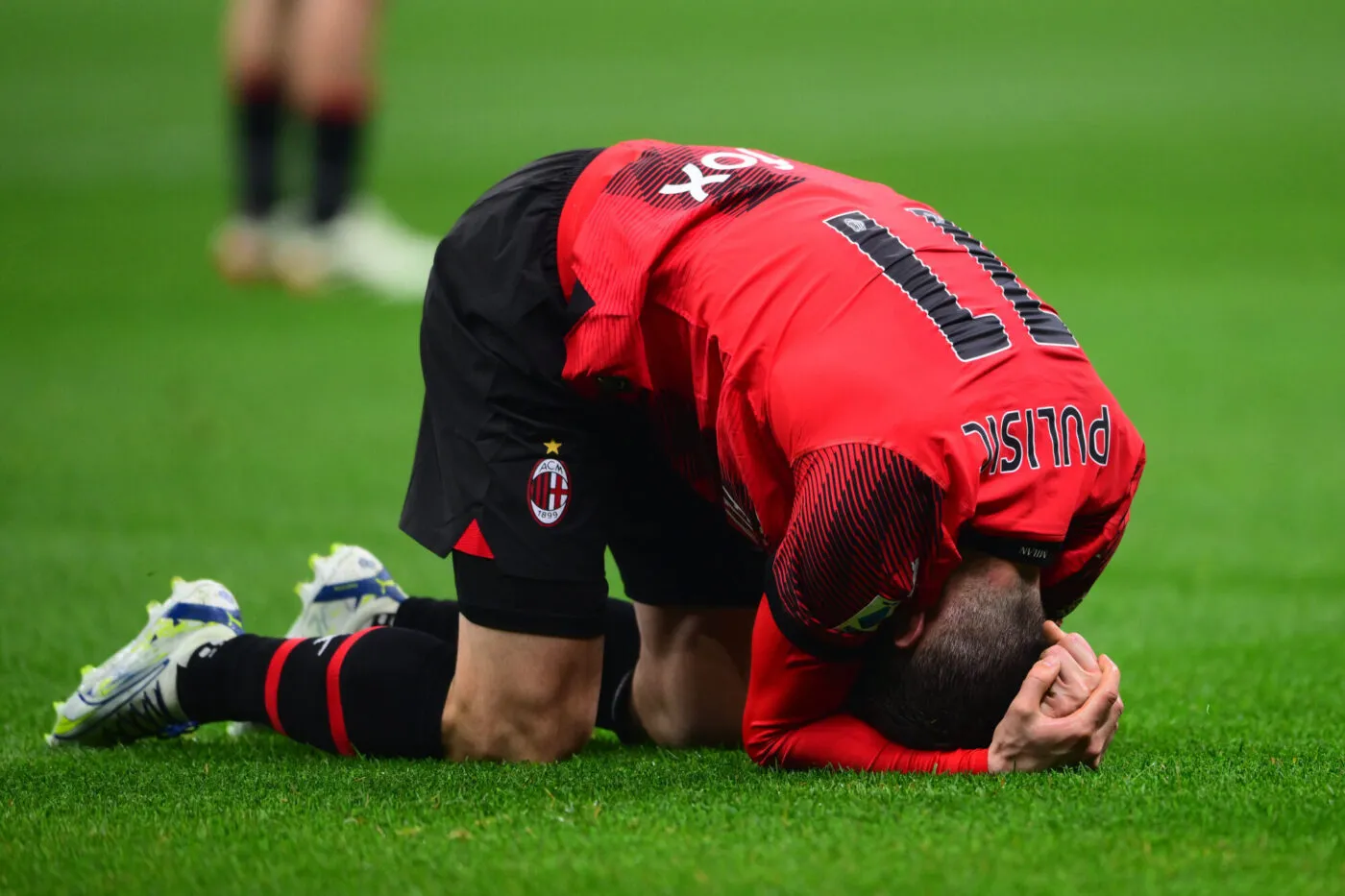 Christian Pulisic of AC Milan schau auf waehrend des Spiels der Serie A Tim zwischen AC Milan- Bologna FC, San Siro Stadion am 27. January 2024 in Mailand, Italien. (Foto von Andrea Bruno Diodato/DeFodi Images) Christian Pulisic of AC Milan look on during the Serie A Tim match between AC Milan- Bologna FC at San SIro Stadium on January 27, 2024 in Milan, ITA. (Photo by Andrea Bruno Diodato/DeFodi Images) - Photo by Icon Sport