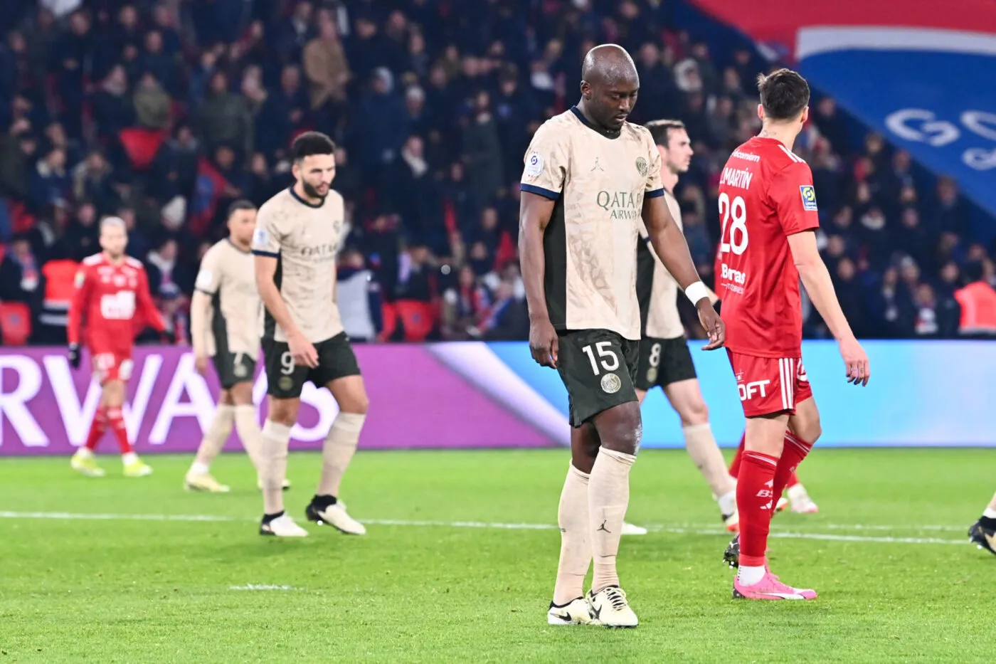 Danilo PEREIRA of FC Paris Saint-Germain  during the Ligue 1 Uber Eats match between Paris Saint-Germain Football and Stade Brestois 29 at Parc des Princes on January 28, 2024 in Paris, France. (Photo by Daniel Derajinski/Icon Sport)