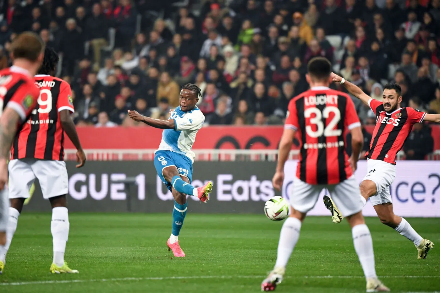 Réduit à dix, Nice chute face à Monaco après un match fou