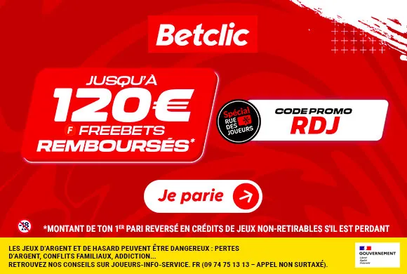 Bonus Betclic : 120€ offerts au lieu de 100€ en EXCLU pendant 4 jours seulement !