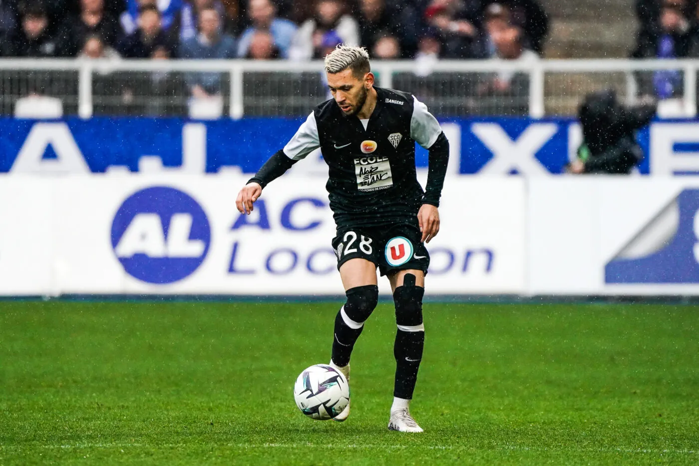 Farid EL MELALI of SCO Angers during the Ligue 2 BKT match between Association de la Jeunesse Auxerroise and Angers Sporting Club de l'Ouest at Stade Abbe Deschamps on February 10, 2024 in Auxerre, France. (Photo by Herve Bellenger/Icon Sport)