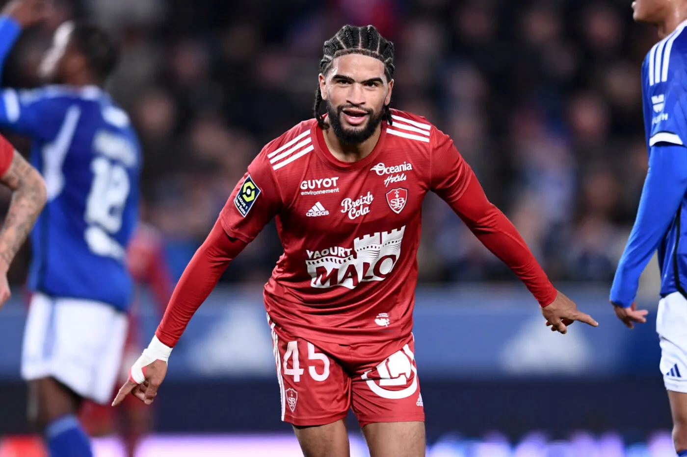 45 Mahdi CAMARA (sb29) during the Ligue 1 Uber Eats math between Racing Club de Strasbourg Alsace and Stade Brestois 29 at Stade de la Meinau on February 24, 2024 in Strasbourg, France. (Photo by Philippe Lecoeur/FEP/Icon Sport)