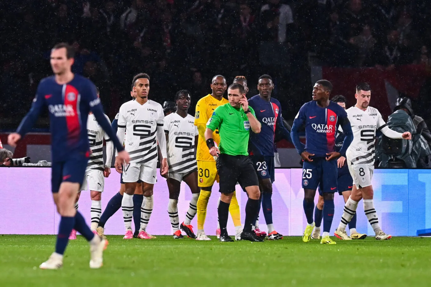 Bastien DECHEPY during the Ligue 1 Uber Eats match between Paris Saint-Germain Football Club and Stade Rennais Football Club at Parc des Princes on February 25, 2024 in Paris, France. (Photo by Daniel Derajinski/Icon Sport)