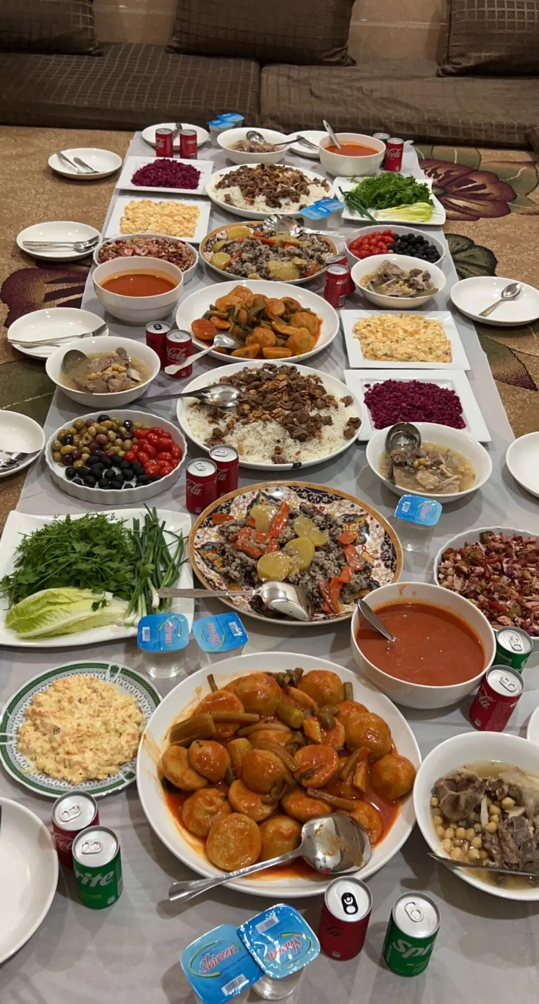 Un repas kurde chez la famille Allée.
