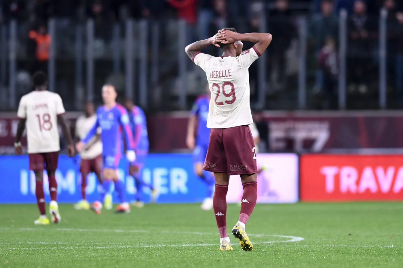 Christophe HERELLE of FC METZ  during the Ligue 1 Uber Eats match between Football Club de Metz and Olympique Lyonnais at Stade Saint-Symphorien on February 23, 2024 in Metz, France. (Photo by Philippe Lecoeur/FEP/Icon Sport)