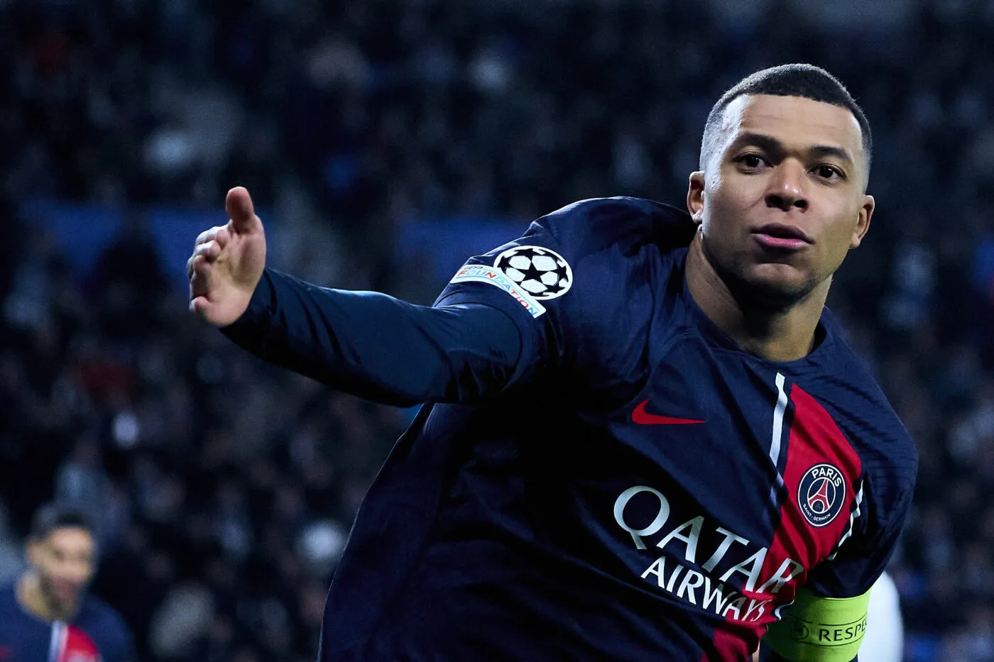 Kylian Mbappe (forward; Paris Saint-Germain) during the UEFA Champions League match between Real Sociedad vs Paris Saint-Germain UEFA Champions League at Reale Arena / Anoeta Stadium on March 5, 2024 in Donostia / San Sebastian, Spain. Photo by ABACAPRESS.COM    Photo by Icon Sport   - Photo by Icon Sport