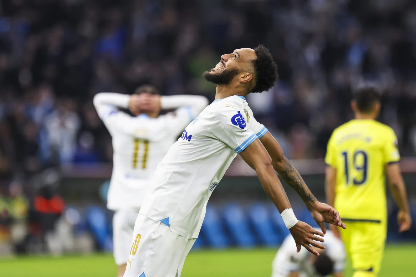 Pierre-Emerick AUBAMEYANG of Marseille during the UEFA Europa League match between Marseille and Villarreal at Orange Velodrome on March 7, 2024 in Marseille, France.(Photo by Johnny Fidelin/Icon Sport)   - Photo by Icon Sport