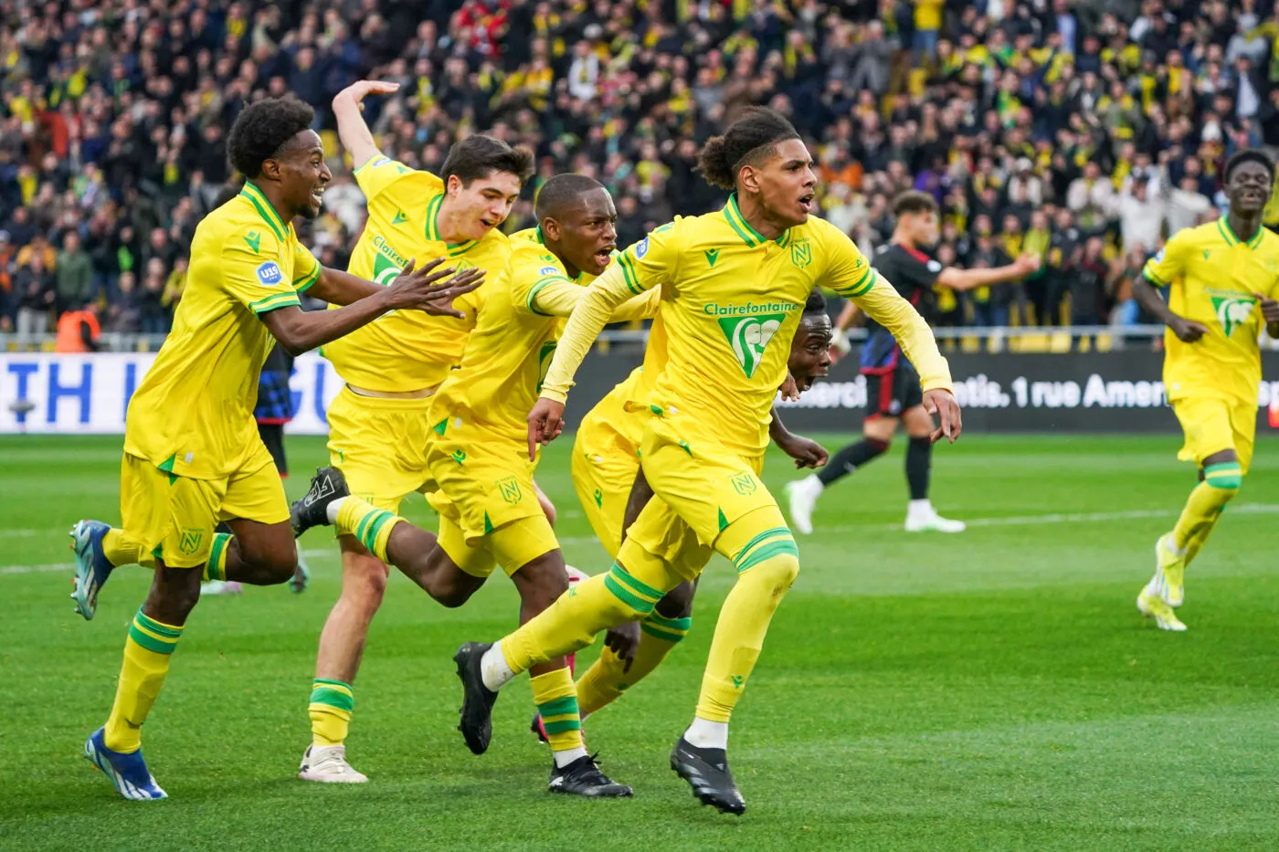 Dehmaine ASSOUMANI of Nantes celebrates during the UEFA Youth League match between FC Nantes and FC Copenhagen at Stade de la Beaujoire on March 12, 2024 in Nantes, France.(Photo by Eddy Lemaistre/Icon Sport)   - Photo by Icon Sport