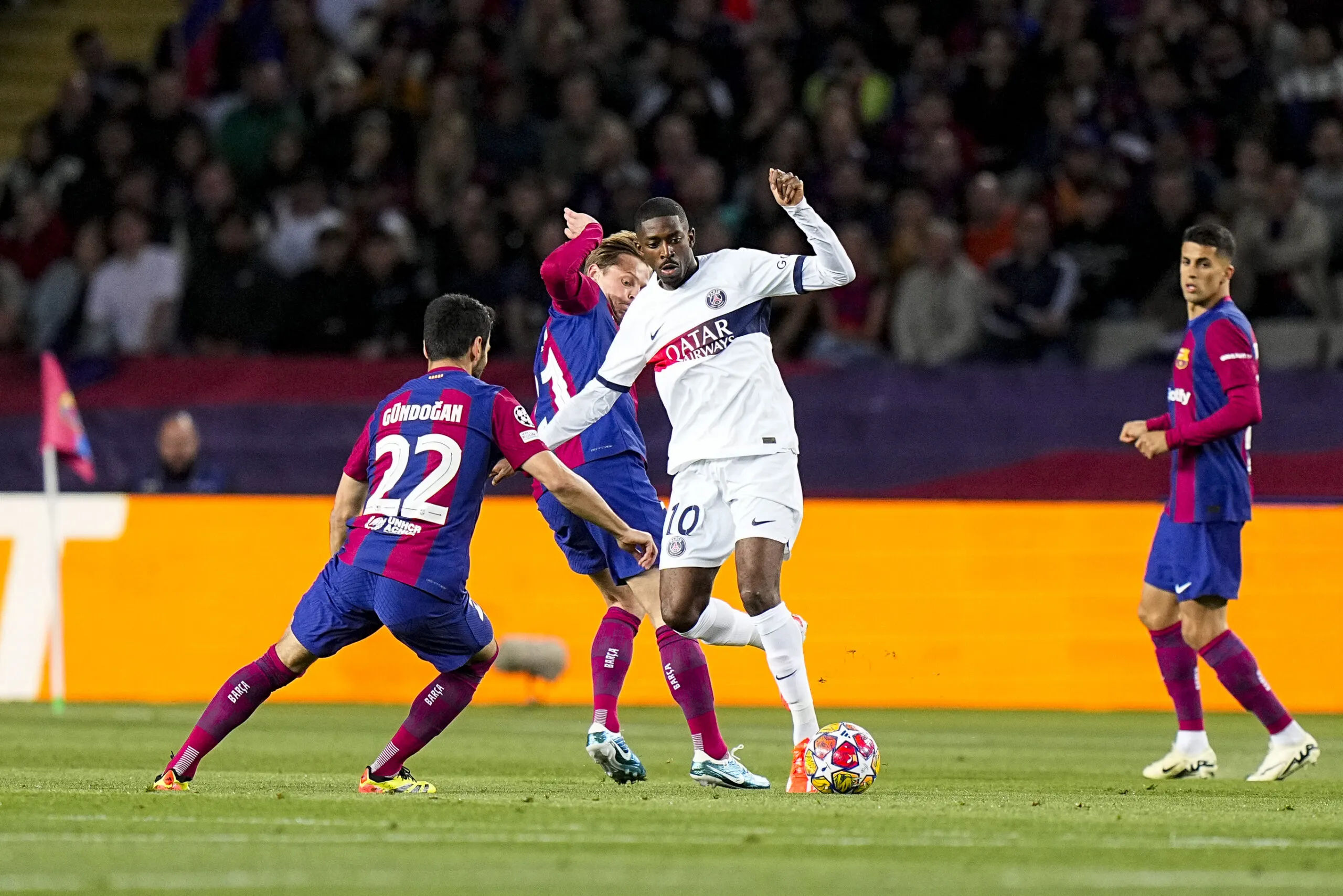 Barça-PSG : l’égalisation d’Ousmane Dembélé pour Paris