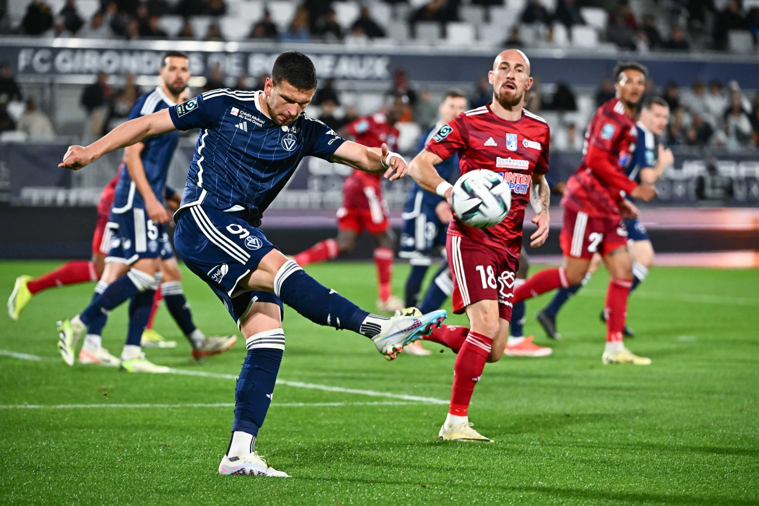Zan VIPOTNIK of Bordeaux during the Ligue 2 BKT match between Bordeaux and Dunkerque at Stade Matmut Atlantique on April 23, 2024 in Bordeaux, France.(Photo by Anthony Dibon/Icon Sport)   - Photo by Icon Sport