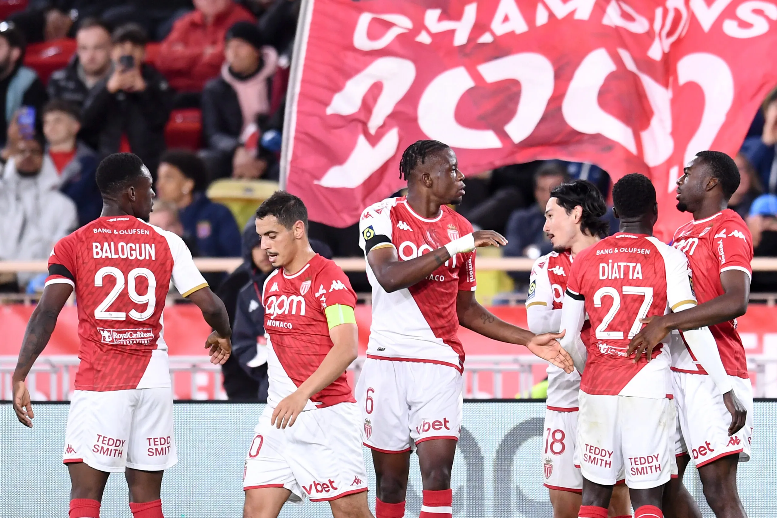10 Wissam BEN YEDDER (asm) - 06 Denis ZAKARIA (asm) - 19 Youssouf FOFANA (asm) - 18 Takumi MINAMINO (asm) during the Ligue 1 Uber Eats match between Monaco and Lille at Stade Louis II on April 24, 2024 in Monaco, Monaco.(Photo by Philippe Lecoeur/FEP/Icon Sport)   - Photo by Icon Sport