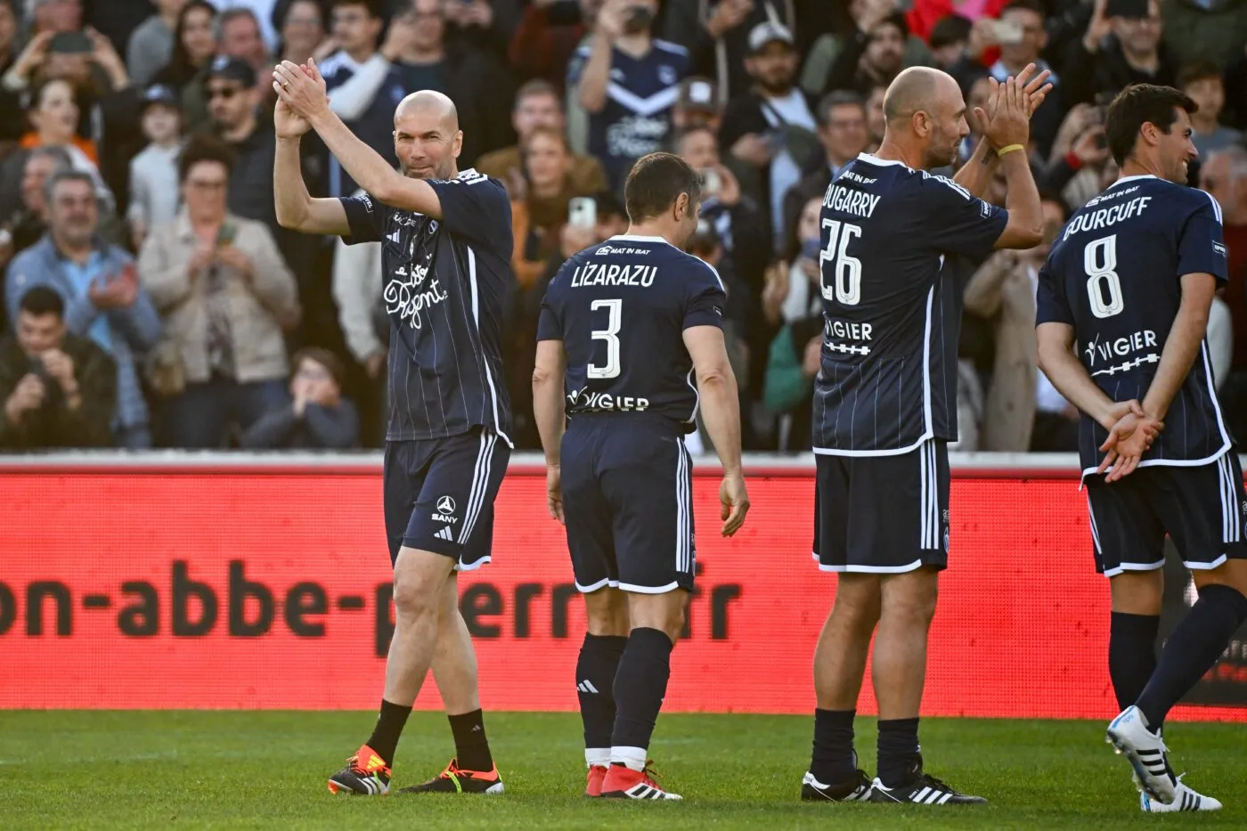 Zinedine ZIDANE during the Gala match for the 100th anniversary of Stade Chaban-Delmas between Ancien Bordeaux and Varietes Club de France at Jacques Chaban-Delmas on May 14, 2024 in Bordeaux, France.(Photo by Anthony Dibon/Icon Sport)   - Photo by Icon Sport