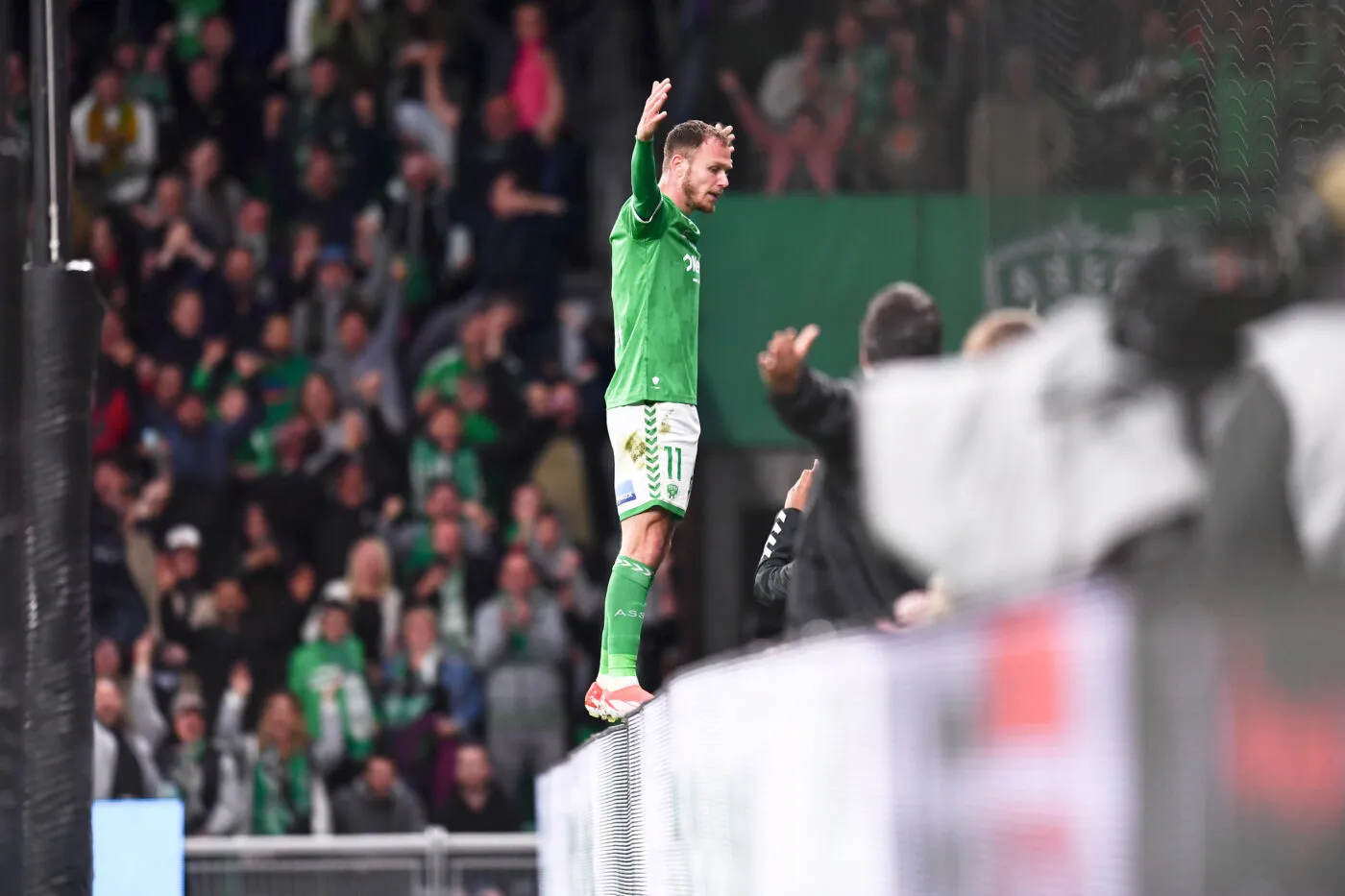 11 Irvin CARDONA (asse) during the Ligue 2 BKT Playoffs match between Saint Etienne and Rodez at Stade Geoffroy-Guichard on May 24, 2024 in Saint-Etienne, France.(Photo by Philippe Lecoeur/FEP/Icon Sport)   - Photo by Icon Sport