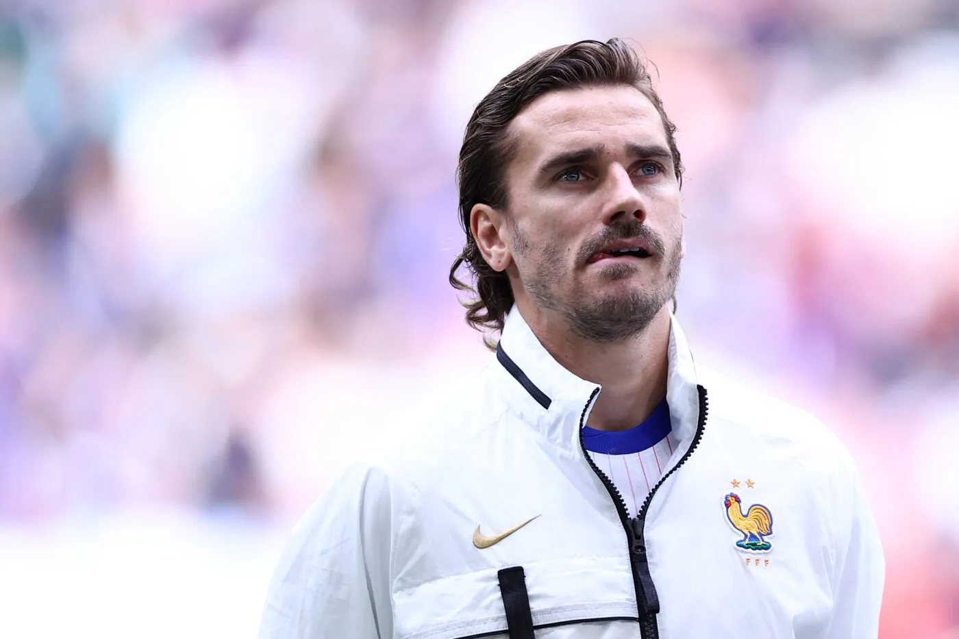 Antoine Griezmann of France looks on during the Uefa Euro 2024 round of 16 match between France and Belgium at Arena Dusseldorf on July 1, 2024 in Dusseldorf, Germany.   (Photo by sportinfoto/DeFodi Images)   - Photo by Icon Sport
