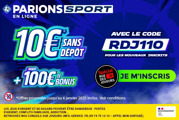 Bonus ParionsSport En Ligne : 10€ offerts sans sortir la CB en EXCLU chez SoFoot !