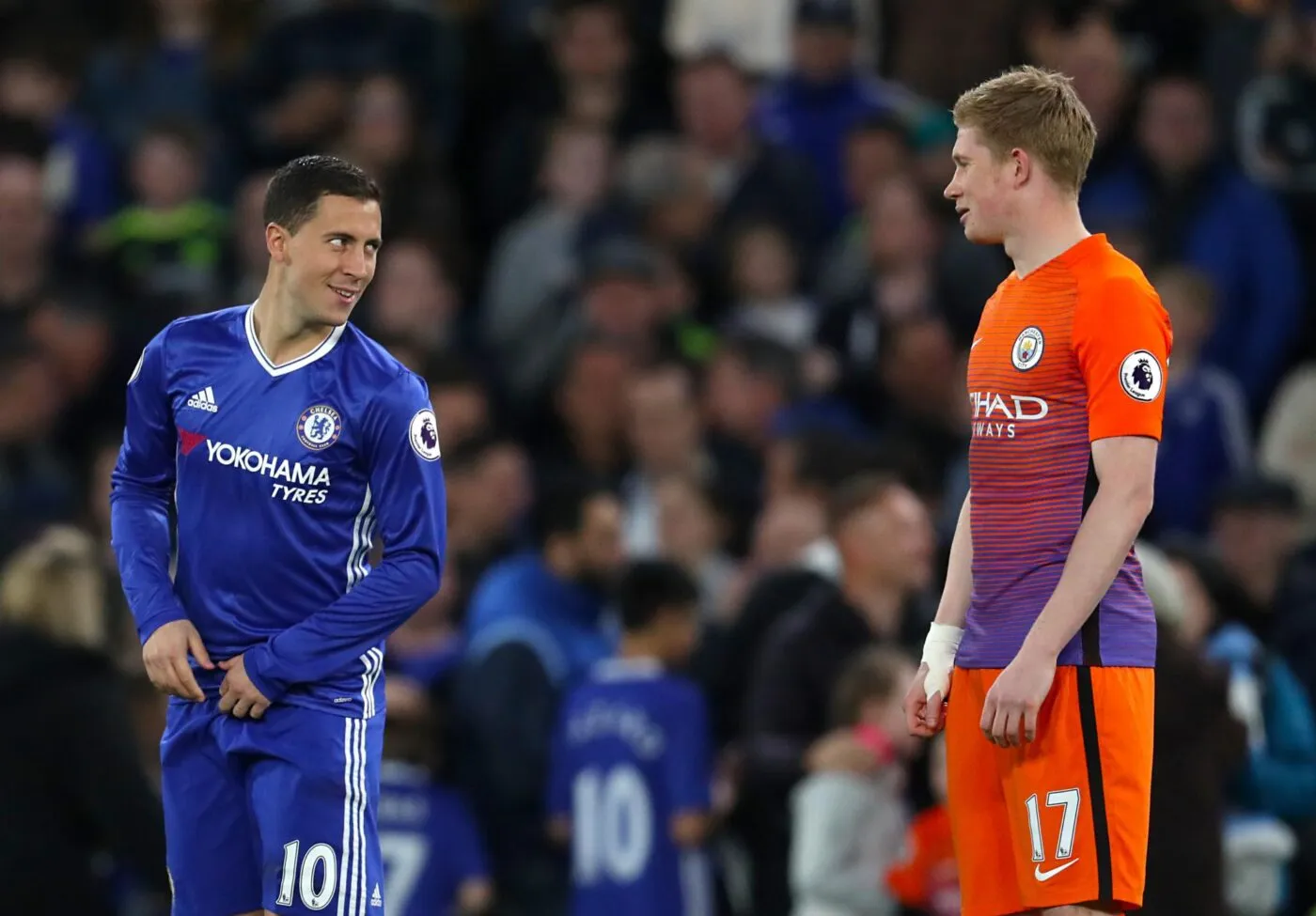 Kevin De Bruyne encense Eden Hazard : «<span style="font-size:50%">&nbsp;</span>Il est juste derrière Ronaldo, Messi et Neymar<span style="font-size:50%">&nbsp;</span>»