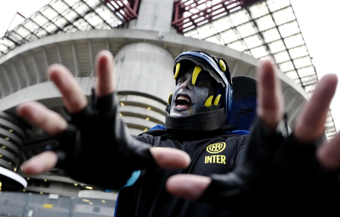 Une pensée pour Marco, unique supporter à l’arrivée des joueurs de l’Inter