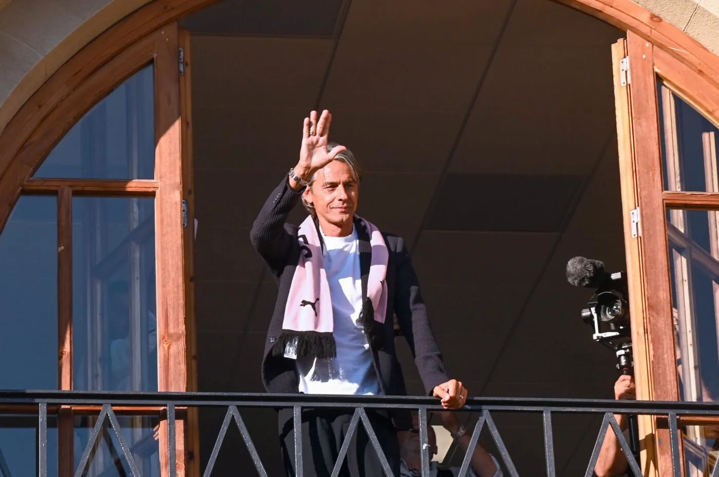 Filippo Inzaghi accueilli en rock star à Palerme