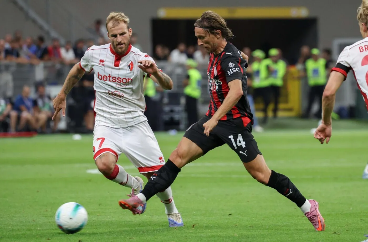 Luka Modrić a fait ses débuts avec l&rsquo;AC Milan en Coupe d&rsquo;Italie
