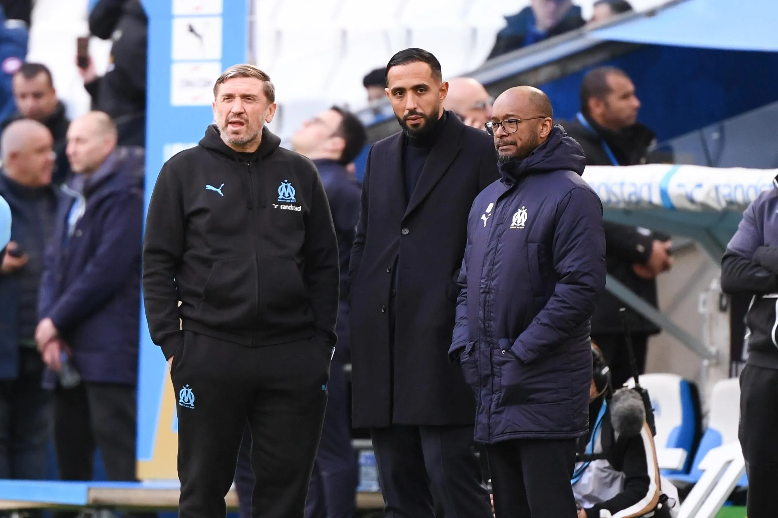 L’ancien directeur du football marseillais était bien présent en bord de terrain samedi pour la rencontre face à Strasbourg.
