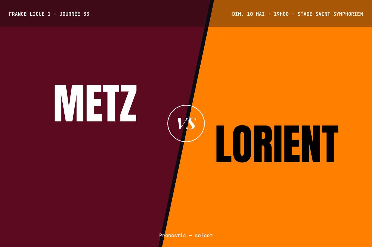 Pronostic Metz Lorient : analyse, cotes et prono [Ligue 1]