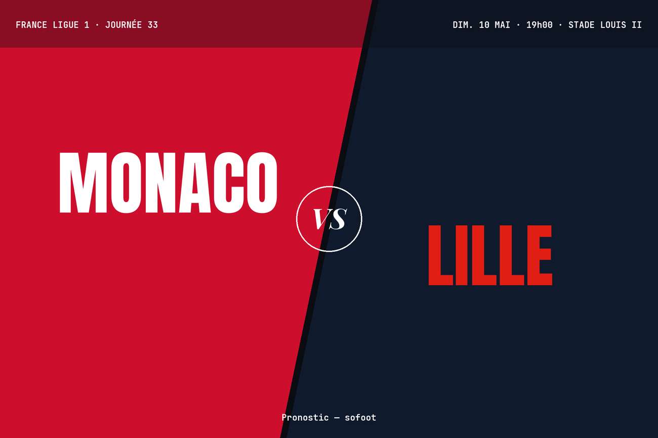 Pronostic Monaco Lille : analyse, cotes et prono [Ligue 1]