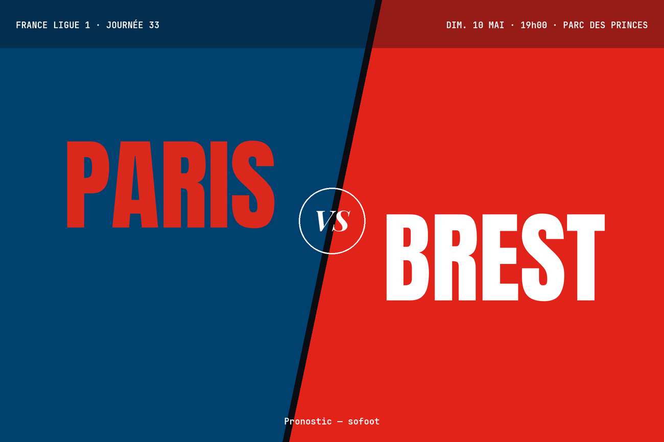 Pronostic PSG Brest : analyse, cotes et prono [Ligue 1]