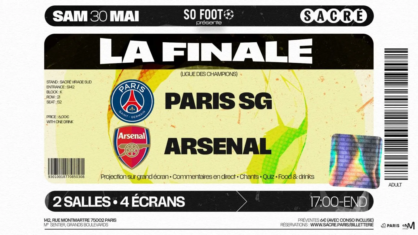 PSG - Arsenal : prends vite ta place pour la double soirée So Foot !
